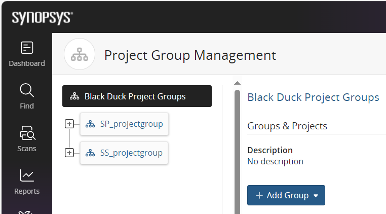 Black Duck Project Groups