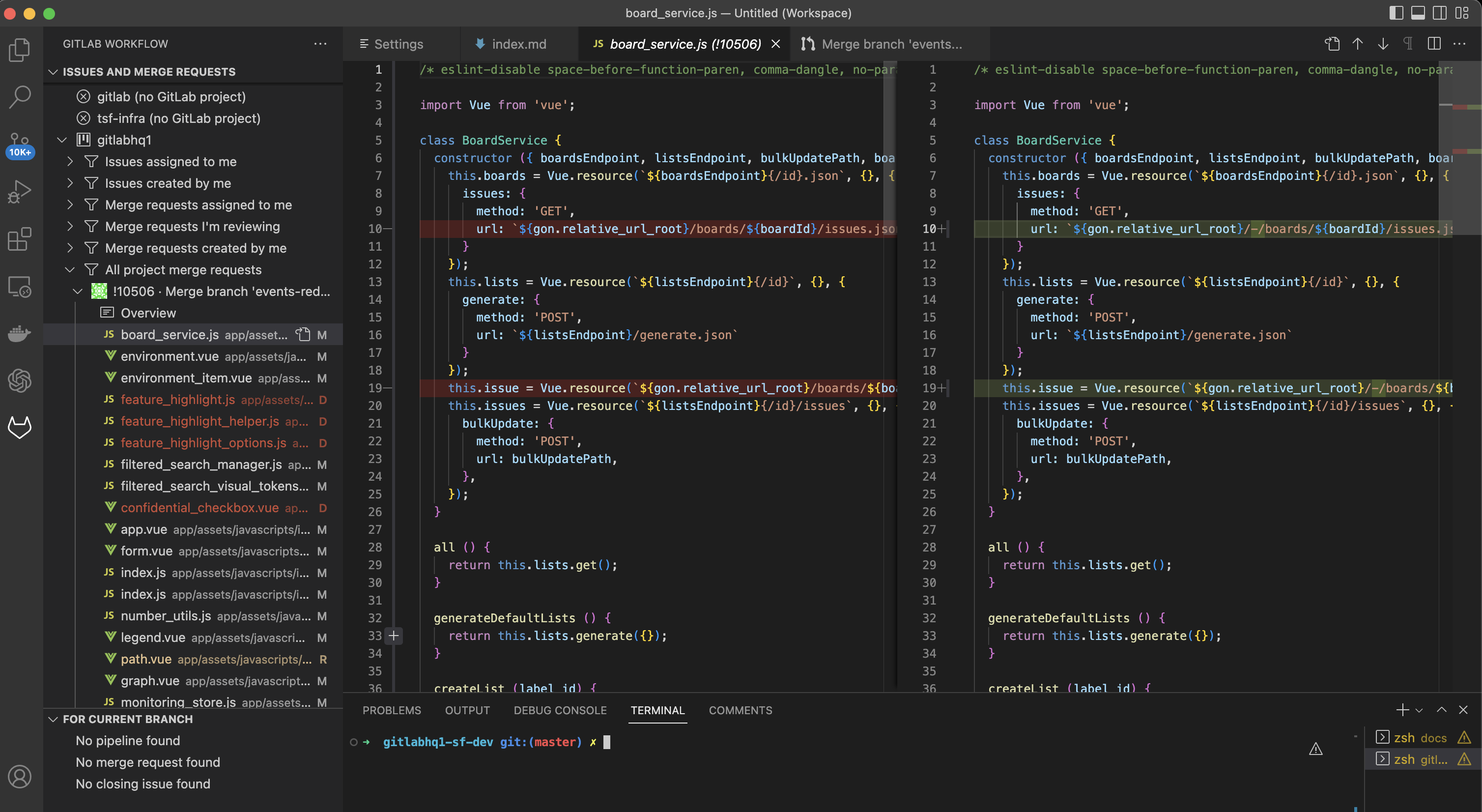 VSCode GitLab Extension for MR