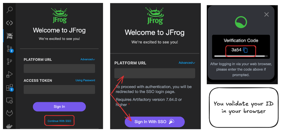 JFrog extension in VSCode